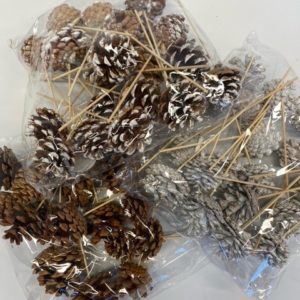 Pinecones on Stick 18cm